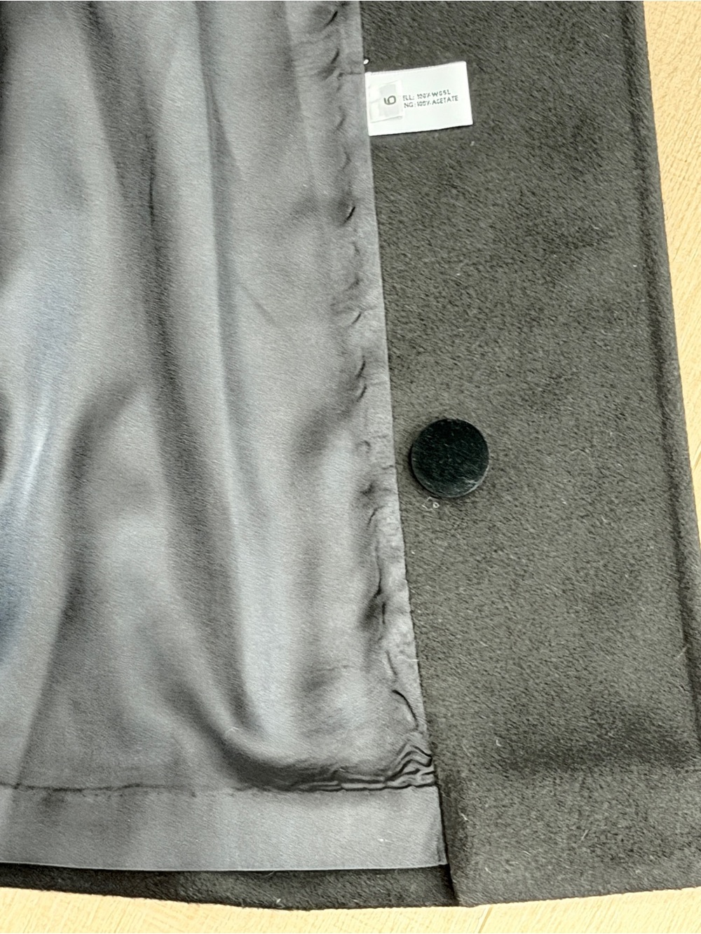 Forecaster of Boston Vintage 90’s Maxi Trench Coat 6 USA Wool Velvet Hood Black - Picture 14 of 15